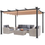 Vevor pergola retractable exterieure 3 x 4 m, tonnelle de jardin en aluminium avec auvent pare - soleil ... Vevor pergola retractable exterieure 3 x 4 m, tonnelle de jardin en aluminium avec auvent pare - soleil ...