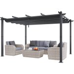 Vevor pergola retractable exterieure 3 x 4 m, tonnelle de jardin en aluminium avec auvent pare - soleil ... Vevor pergola retractable exterieure 3 x 4 m, tonnelle de jardin en aluminium avec auvent pare - soleil ...