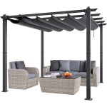 Vevor pergola retractable exterieure 3 x 3 m, tonnelle de jardin en aluminium avec auvent pare - soleil ... Vevor pergola retractable exterieure 3 x 3 m, tonnelle de jardin en aluminium avec auvent pare - soleil ...
