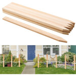 Vevor piquets de cloture jardin en bois, lot de 25, poteaux bois a pointe 12, 7 x 38, 1 x 914, 4 mm, ...