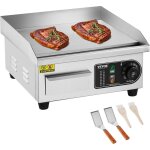 Vevor plancha electrique 2000 w, plaque a snacker commerciale plate, plaque de cuisson en fer, avec temperatur ...