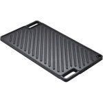 Vevor plaque a griller pre - assaisonnee reversible 425x246 mm plancha gril rectangulaire en fonte anti ...