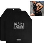 Vevor plaques lestees pour gilet leste, paires de 6, 59 kg, plaques de poids pour gilet, en acier de ...