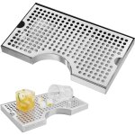 Vevor plateau egouttoir pour colonne a biere 30x18x2, 5 cm, plateau deegouttement en inox 304 avec 4 ...