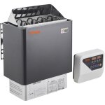 Vevor poele de sauna electrique portable, 6 kw, 400 v 3 n, avec minuterie 3 h, controleur numerique, ...