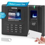 Vevor pointeuse horaire biometrique, badgeuse avec empreintes digitales, cartes rfid et saisie de code ...
