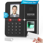 Vevor pointeuse horaire biometrique, badgeuse avec visage, empreintes digitales, cartes rfid et saisie ...