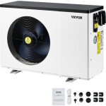 Vevor pompe a chaleur pour piscine, capacite de chauffage 2, 51 - 11, 38 kw, chauffage electrique de ...