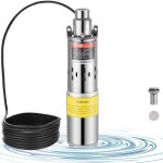 Vevor pompe a eau solaire, 369 w, pompe de puits profond submersible, 48 v cc, 1, 9 m / h, levage 83, ...