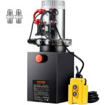 Pompe hydraulique dc 12 v 8 l groupe hydraulique double effet debit dehuile 3, 44 l / min max. pression ...