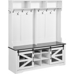 Vevor porte - manteau en bois, meuble d?entree avec banc et rangement pour chaussures, support manteau ... Vevor porte - manteau en bois, meuble d?entree avec banc et rangement pour chaussures, support manteau ...