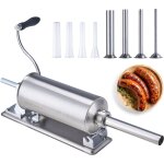 Poussoir a saucisses manuel, machine a saucisses horizontale de 2, 5 l / 6 lbs avec pince de type u, ...