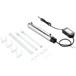 Vevor purificateur deeau uv 12 w 3, 785 l / min, filtre a eau ultraviolet avec boitier en acier inoxydable, ...