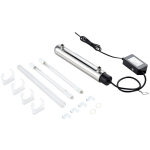 Vevor purificateur deeau uv 12 w 3, 785 l / min, filtre a eau ultraviolet avec boitier en acier inoxydable, ...