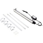 Vevor purificateur deeau uv 25 w 22, 7 l / min, filtre a eau ultraviolet avec boitier en acier inoxydable, ...