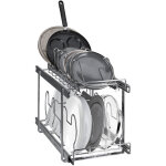 Vevor rangement couvercle casserole extensible organiseur de poele a 2 niveaux 30, 5x57, 5x46, 5 cm porte ...