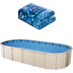 Vevor ? doublure de piscine ovale 732 x 366 cm ? vinyle durable r�sistant aux perforations ? r�tention ...