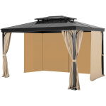 Vevor rideau deintimite pour tonnelle exterieur, 282, 5x342, 5x221, 5 cm, rideaux pare - soleil universel ...