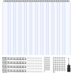 Vevor rideau laniere pvc 2, 1x2, 4 m rideau lamelle plastique transparent de porte, lot de 14, bande ...