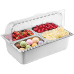 Vevor saladette refrigeree a poser avec 4 plateaux de service en acier inoxydable, vitrine refrigeree ...