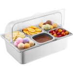 Vevor saladette refrigeree a poser avec 6 plateaux en acier inoxydable, vitrine refrigeree comptoir avec ... Vevor saladette refrigeree a poser avec 6 plateaux en acier inoxydable, vitrine refrigeree comptoir avec ...