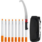 Vevor scie a elaguer telescopique 1, 4 - 3 m scie a perche extensible manuelle lame en acier tranchant ...