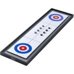 Vevor shuffleboard et curling 2 en 1 jeux de societe, ensemble de table portable de 45 pouces, jeu de ...