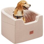 Siege auto pour chiens petits et moyens 25 kg, siege rehausseur impermeable pour chien, poche de rangement, ...