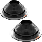 Vevor solin de toit pour tuyaux 150 - 280 mm etancheite toiture flexible edpm, lot de 2, base ronde en ...