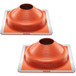 Vevor solin de toit pour tuyaux 160 - 300 mm etancheite toiture flexible silicone, lot de 2, base carree ...