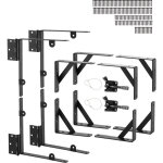 Vevor support deangle de portail anti - affaissement en fer, kit quincaillerie de cadre porte, 2 ensembles, ...
