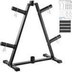 Vevor support dehalteres capacite de charge 136 kg, rack de rangement pour disques des poids de 50, 8 ...