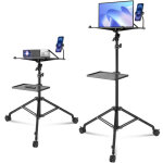 Vevor support de projecteur avec roulettes, trepied pour ordinateur portable, hauteur reglable de 31, ...