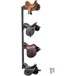 Vevor support de selle cheval, 4 niveaux, porte - selle anglais western mural, peu encombrant, rangement ...