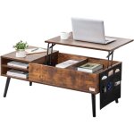 Vevor table basse avec plateau relevable, 1000 x 498 x 400 mm, table basse de salon rectangulaire avec ... Vevor table basse avec plateau relevable, 1000 x 498 x 400 mm, table basse de salon rectangulaire avec ...