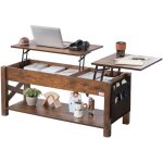 Vevor table basse avec plateau relevable, 1200 x 500 x 500 mm, table basse de salon rectangulaire avec ... Vevor table basse avec plateau relevable, 1200 x 500 x 500 mm, table basse de salon rectangulaire avec ...