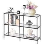 Vevor table console en verre 3 niveaux, table deappoint rectangulaire moderne, bout de canape avec plateau ... Vevor table console en verre 3 niveaux, table deappoint rectangulaire moderne, bout de canape avec plateau ...