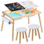 Vevor table deactivites pour enfants, table deexploration sensorielle avec 3 bacs de rangement et 1 porte ...
