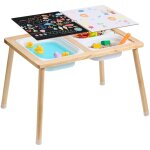 Vevor table deactivites pour enfants, table deexploration sensorielle en bois, table d?eau et de sable ...