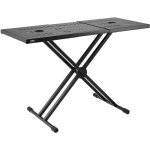Vevor table dj avec support portable pour ordinateur portable et controleur dj, cabine dj, hauteur reglable, ...