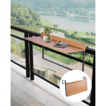 Vevor ? table suspendue balcon 1000 x 485 mm ? acier inoxydable anticorrosion ? plateau r�glable 5 niveaux ...