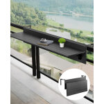 Vevor table suspendue balcon, 800 x 450 x 240 mm, table de bar pliante pour balustrades de balcon deexterieur, ...