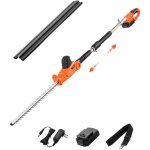 Taille - haie electrique sans fil sur perche extensible 1, 9 - 2, 4 m 20 v batterie 2 a, avec lame 510 ... Taille - haie electrique sans fil sur perche extensible 1, 9 - 2, 4 m 20 v batterie 2 a, avec lame 510 ...