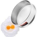 Tamis a farine vevor avec ecran a 10 mailles, fabrique en acier inoxydable 304, tamis a mailles fines ...