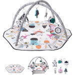 Vevor tapis deeveil bebe, 1060 x 1060 mm, tapis de jeu deactivite avec jouets sensoriels detachables, ...