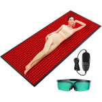 Vevor tapis de luminotherapie rouge pour tout le corps, 1280 led 3 puces et controleur, impulsion 10 ...