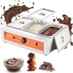 Vevor tempereuse a chocolat commerciale 1500 w bain - marie electrique pour chocolat 3 cuves de 3, 3 ...
