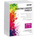 Vevor toile blanche pour peinture, lot de 24, toile a peindre, 229x305 mm, tableau en toile pour la peinture ...