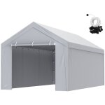 Vevor toile deauvent de rechange pour abri de voiture, 6, 1 x 3 m, bache de garage top + paroi laterale, ...