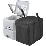 Vevor toilette portable avec chasse d?eau, toilette de camping avec reservoir a matieres 20 l et reservoir ...